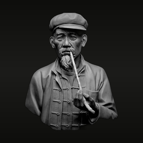 Chinese Sage with Beard and Pipe 1/10 Resin Bust