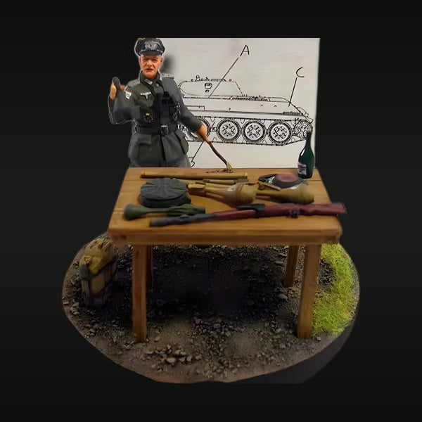 WWII German Panzerfaust Anti-Tank Training Diorama 1/35 Resin Kit