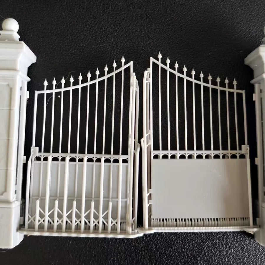 Wrought Iron Gate 05 1/35 Resin 3D Print Kit - North Field - resin model view 2