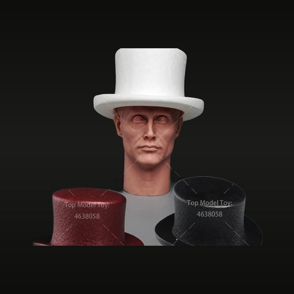 Male Head Bust with Interchangeable Top Hat 1/6 Scale Resin Kit