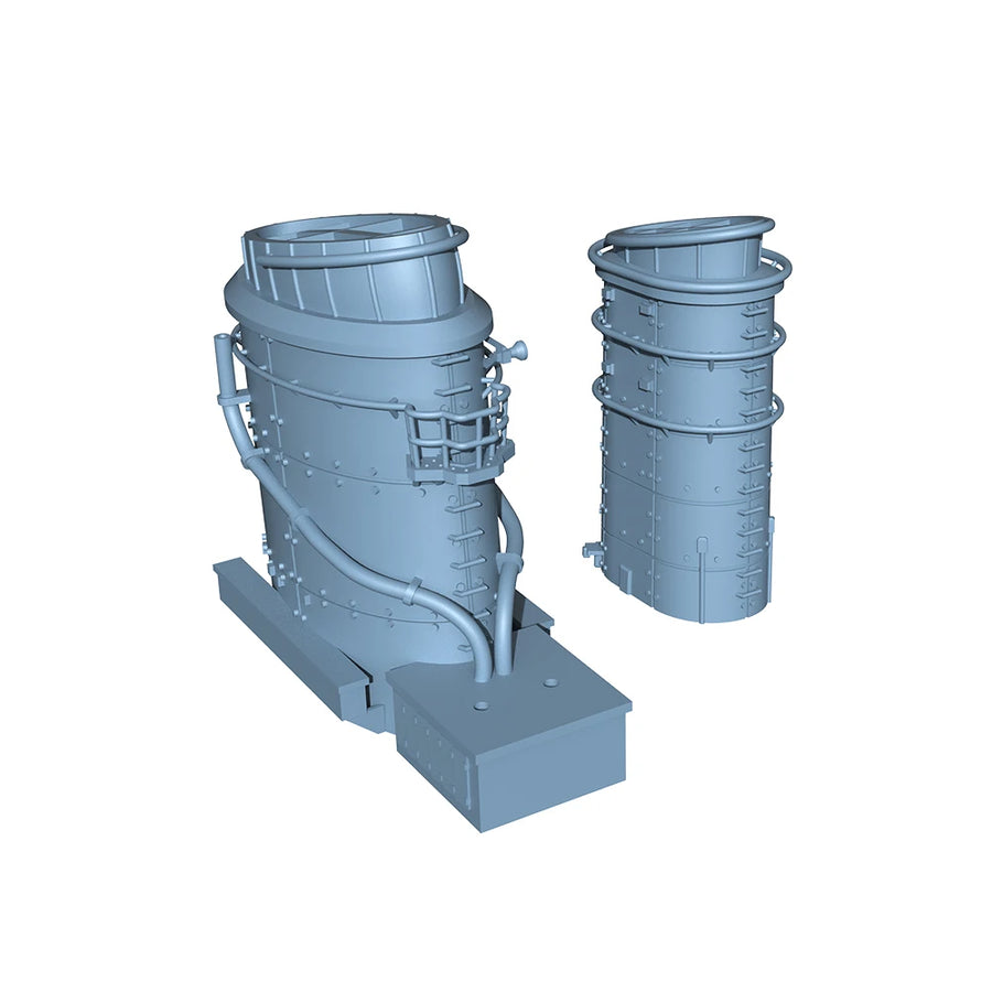 German Z-25 Destroyer Funnel Kit 1/700 Resin Accessory - resin model view 2
