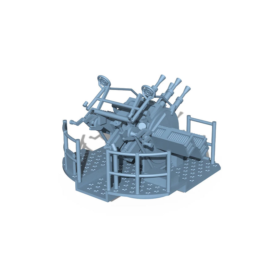 British Navy Quadruple Pom-Pom Cannon 1/700 Resin Ship Kit - resin model view 3
