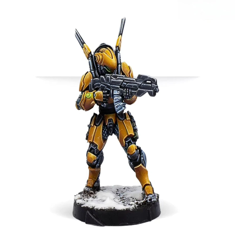 Sci-Fi Shang Ji Invincibles Gold Armored Warrior Set of 3 1/35 Resin Figure Kit - resin model view 3