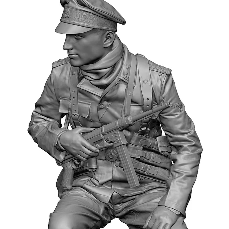 WWII Soviet Red Army Soldier with PPSh-41 SMG 1/35 Resin Figure Kit - resin model view 3