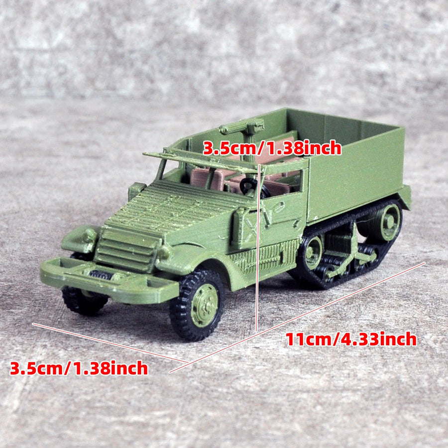 WWII US M2A1 Halftrack 1/64 Plastic Vehicle Kit - resin model view 3