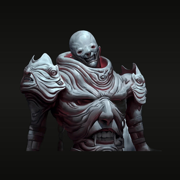 Sci-Fi Skeletal Alien Warlord with Draped Armor 70mm Resin Bust