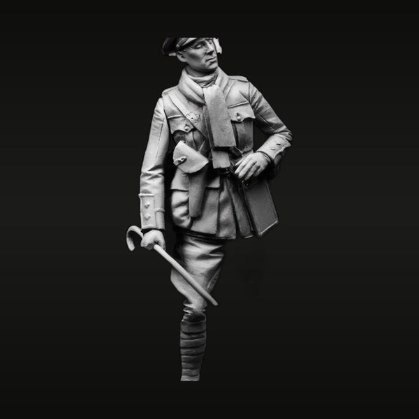 WWI British Officer Green Howards with Swagger Stick 1914 1/32 Resin Bust