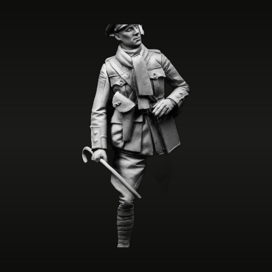 WWI British Officer Green Howards with Swagger Stick 1914 1/32 Resin Bust - unpainted resin model kit