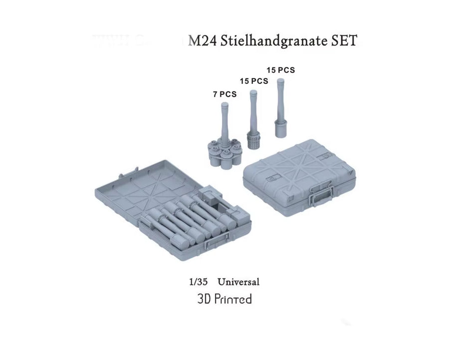 WWII German M24 Stielhandgranate Grenade Sprue 1/35 Resin Accessory Kit - resin model view 2