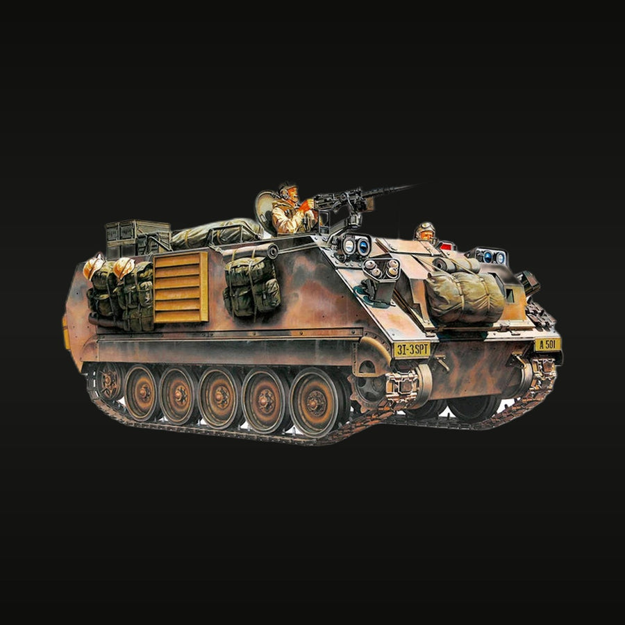 Modern US M113A2 Desert APC with Crew 1/35 Resin Vehicle Kit - unpainted resin model kit