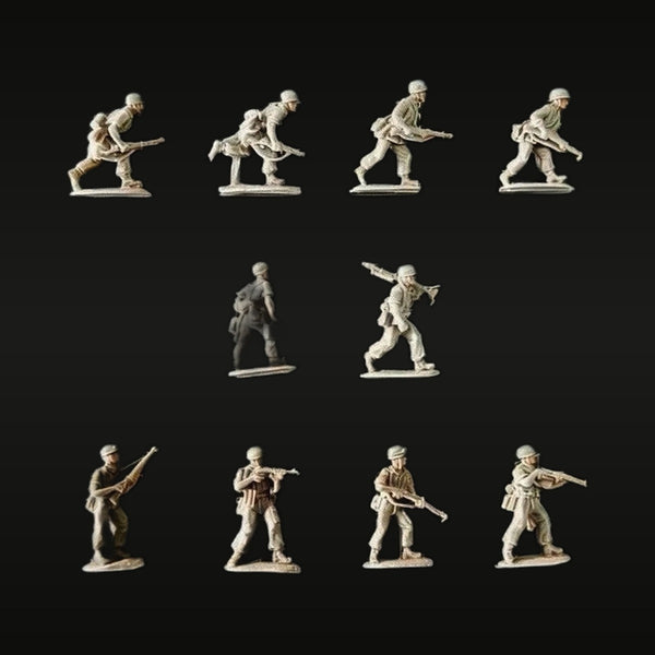 WWII German Paratrooper Squad 1/72 Resin Figure Set (10 Models)