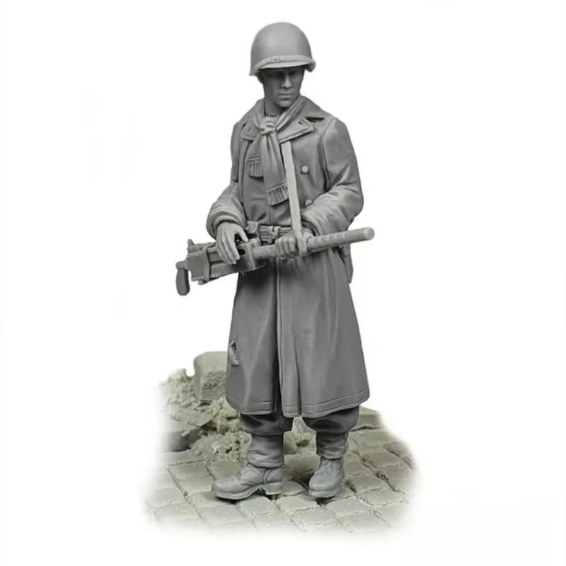 WWII Military Soldier in Greatcoat 1/35 Resin Figure Kit - resin model view 2