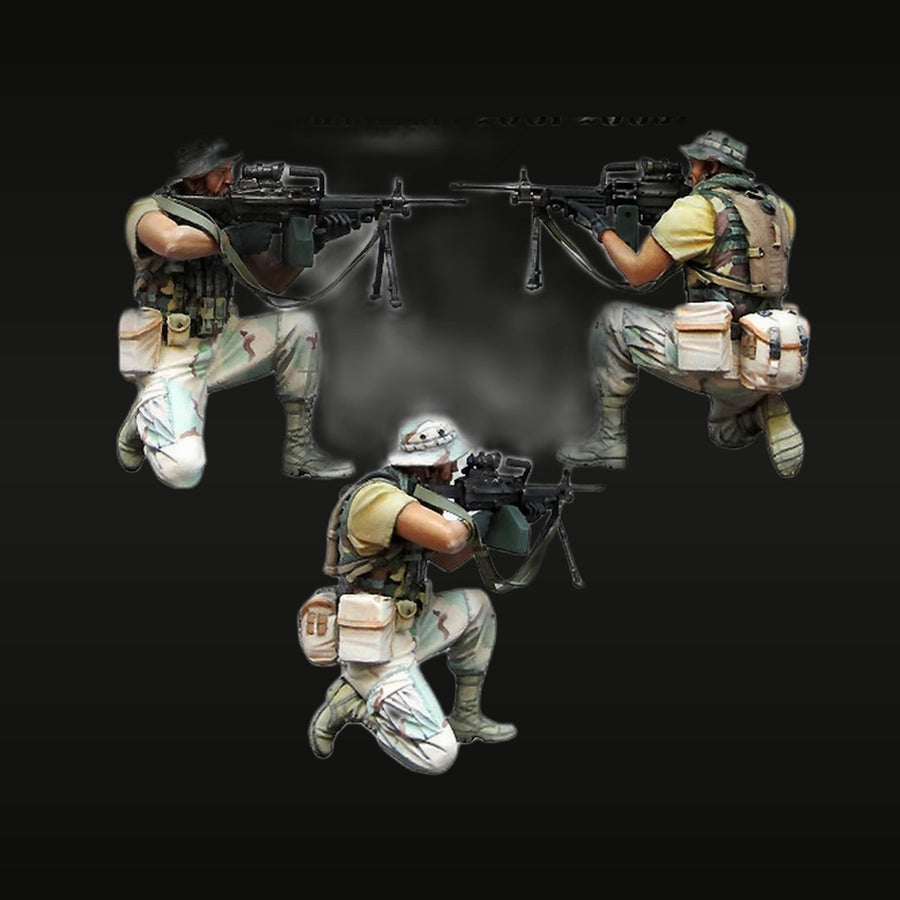 Modern US Machine Gun Team Afghanistan 2001-2003 1/35 Resin Figure Set - unpainted resin model kit