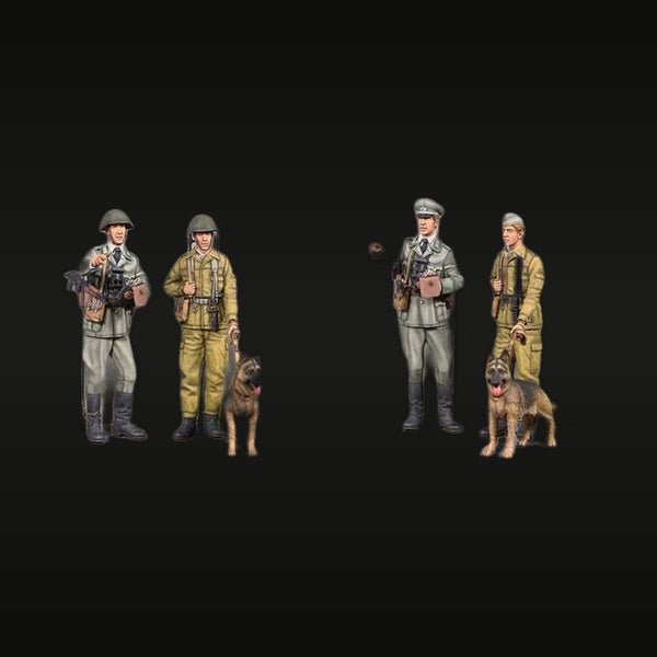 WWII German Border Guard with War Dog 1/35 Resin Figure Set (2 Types)