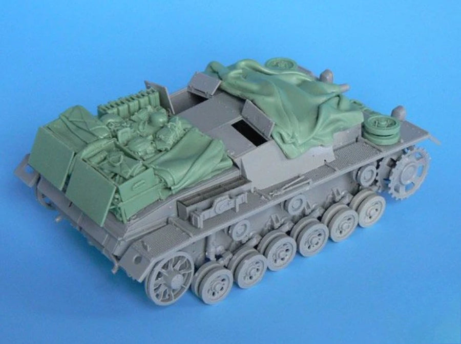1/35 Scale Die-Cast Resin Model Assembled Kit Stug III C/D Accessories Set (No Tank) Unassembled and Unpainted