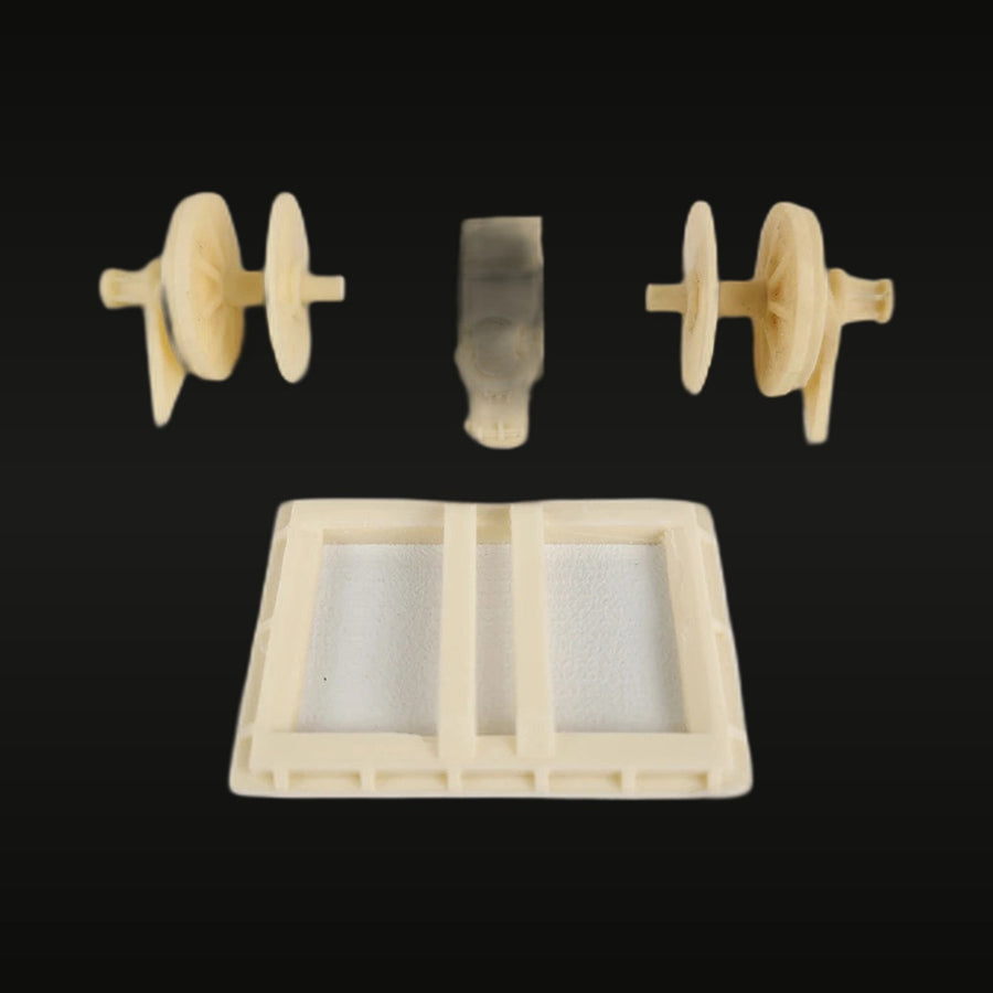 Vintage Printing Press Machinery Resin Model Kit Parts Set - unpainted resin model kit