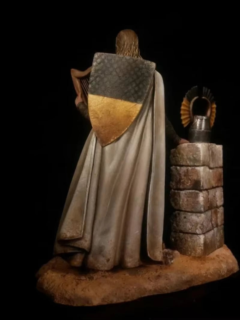Teutonic Knight Minnesänger with Harp 1/24 Diorama Set - resin model view 3