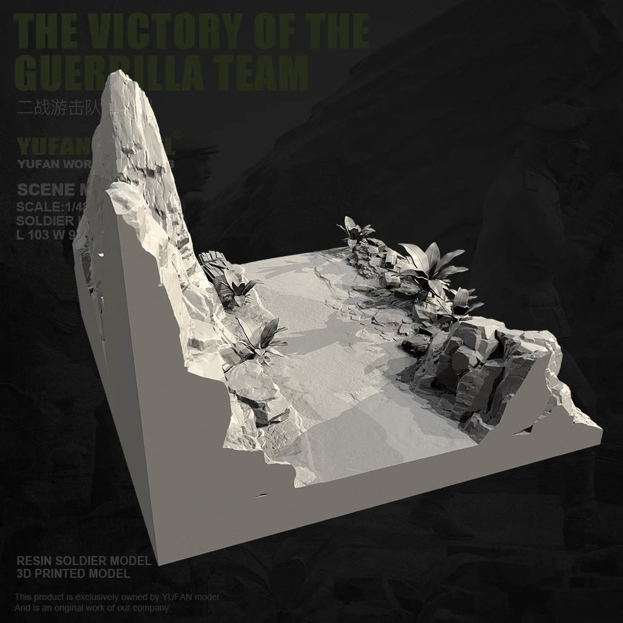 Mountain Warfare Alpine Terrain Diorama Base 1/48 Resin Kit - resin model view 4