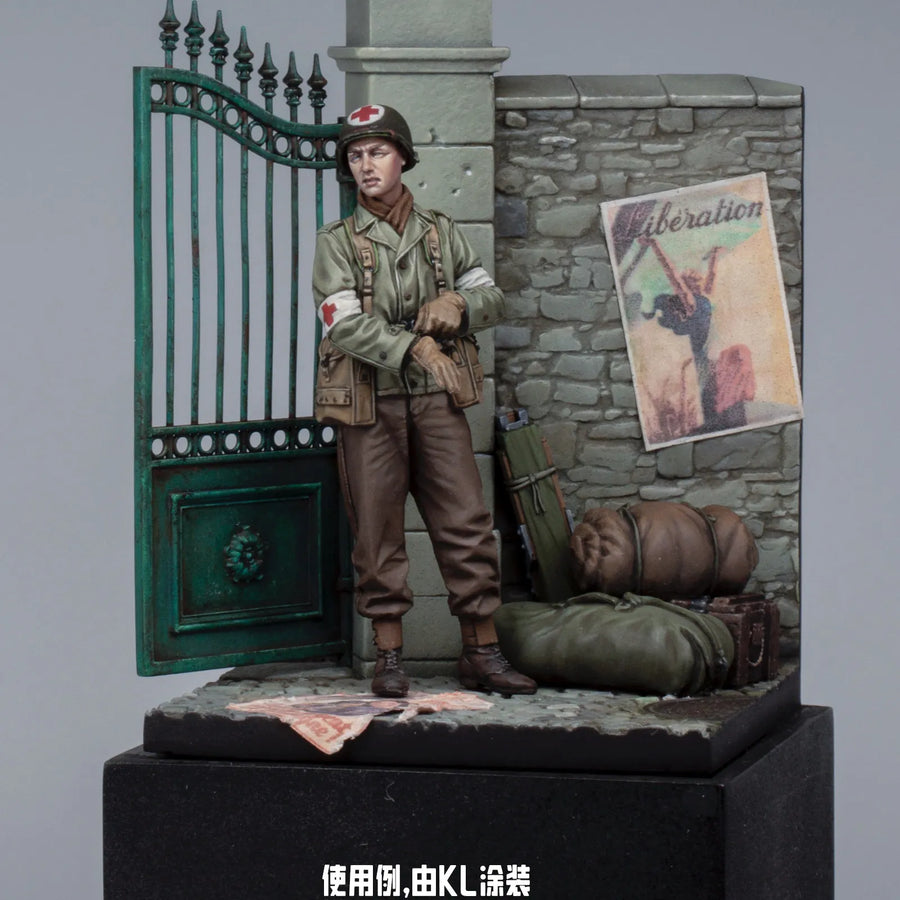 Gate & Wall 02 Stone Diorama Base 1/35 Resin Kit - resin model view 3