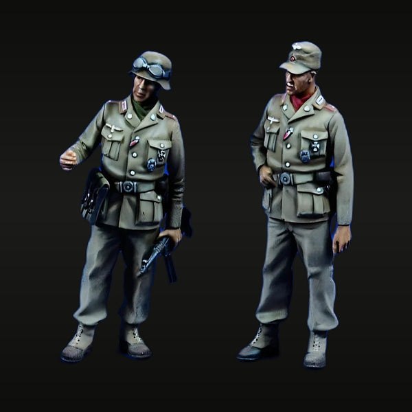 WWII German Africa Korps Officers Set 1/35 Resin Figure Kit