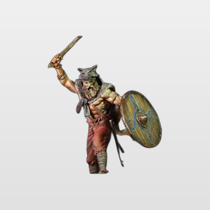Fantasy Orc Warrior with Axe and Shield 1/24 Resin Bust — enhanced photo