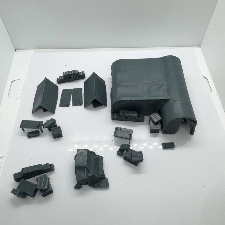 Ruins Military Base Diorama 1/220 Scale Resin Model Kit - 1/220 resin model view 4