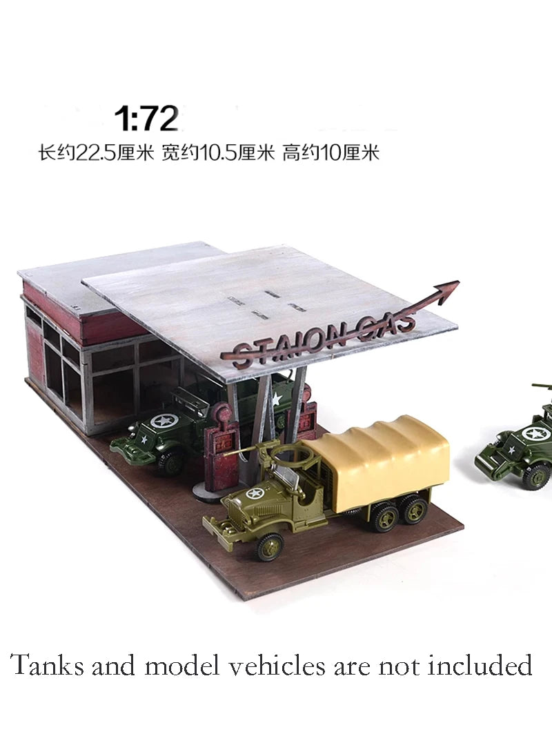 1:72 Scale Military Gas Station Diorama Resin Model Kit - 1/72 resin model view 3