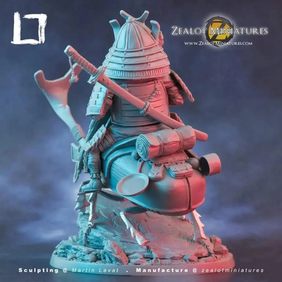 Samurai Warrior on Rearing Horse 115mm Resin Figure Kit - 115mm resin model view 2