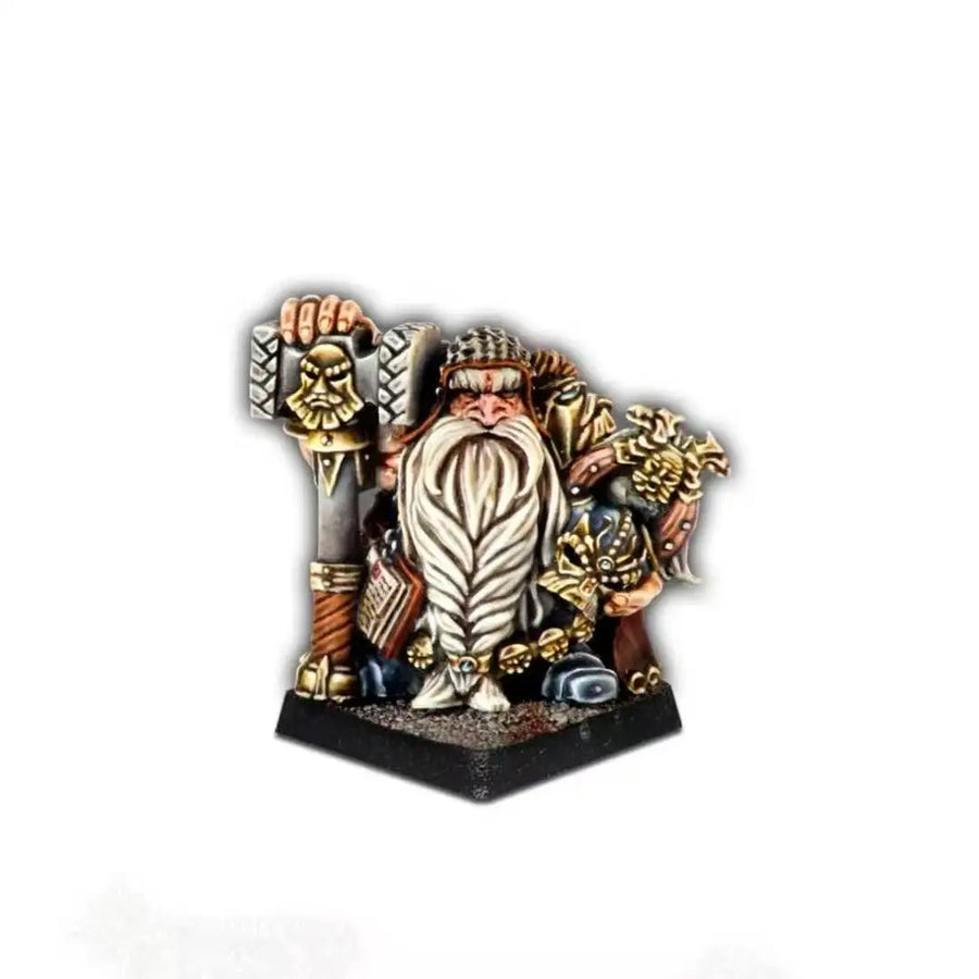 Dwarf Noble Warrior with Ornate Armor 28mm Resin Figure - 28mm resin model view 3