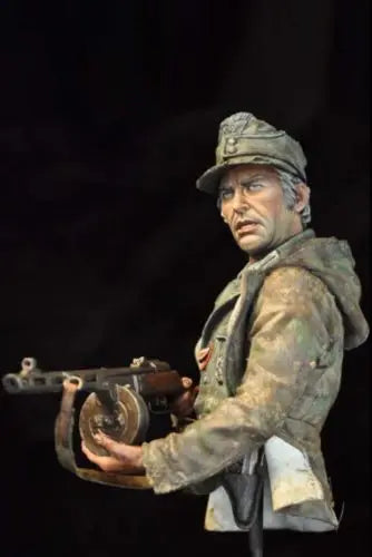 WWII German Afrika Korps Soldier 1/10 Resin Bust - 1/10 resin model view 2