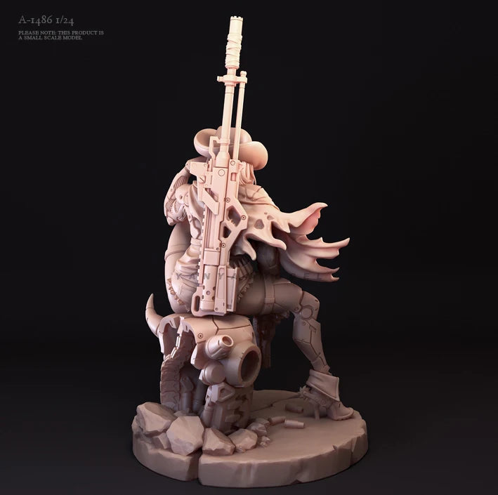 Cowboy Gunslinger with Sword 1/24 Resin Figure Kit - 1/24 resin model view 3