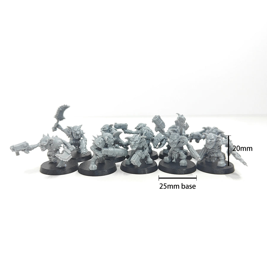 Goblin Orc Warriors 11-Figure Army Set 28mm Resin Figures Kit - 28mm resin model view 5