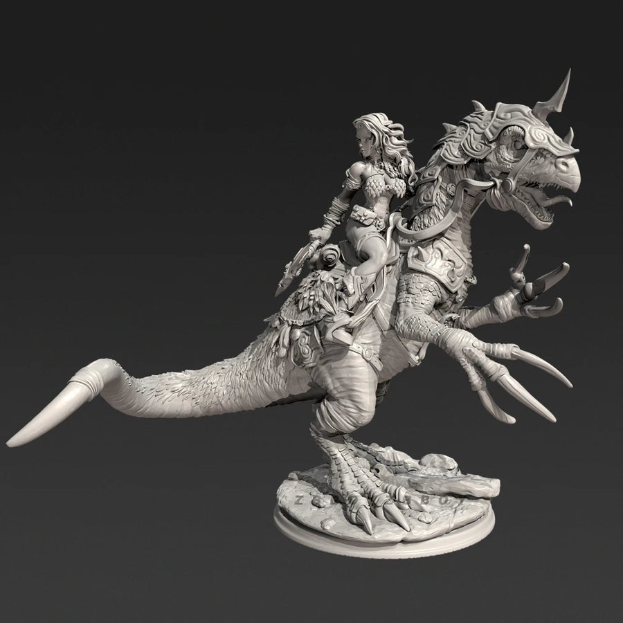 Dragon Rider Warrior 75mm Resin Figure Kit - 75mm resin model view 4