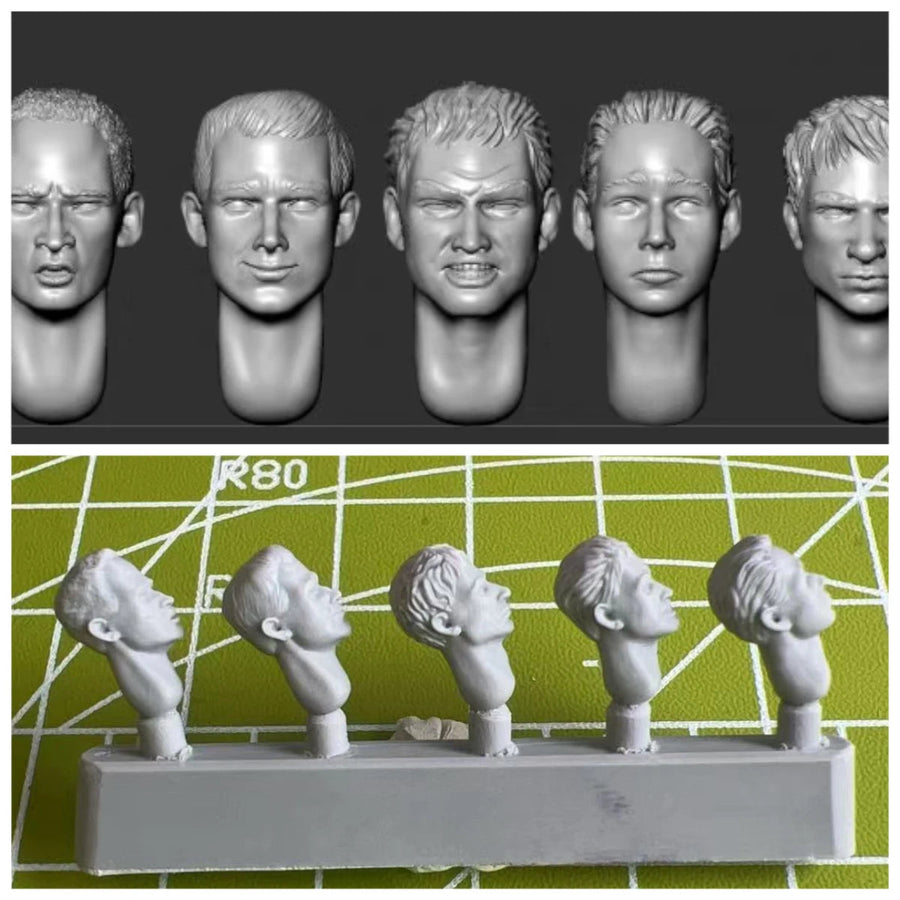 1/35 Modern Soldier Heads Set (Resin Accessory) - unpainted resin model kit