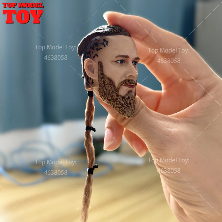 Bearded Viking Warrior 1/6 Scale Resin Head Sculpt Figure - 1/6 resin model view 2