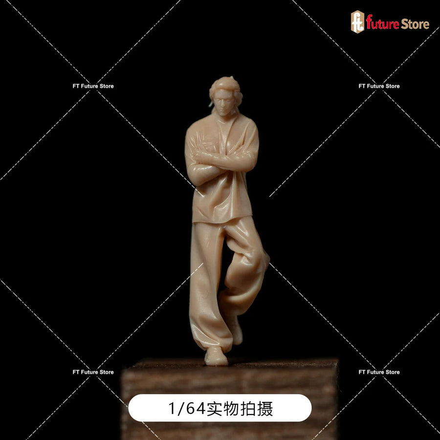 Modern Casual Man in Hoodie 1/64 Resin Figure - 1/64 resin model view 2
