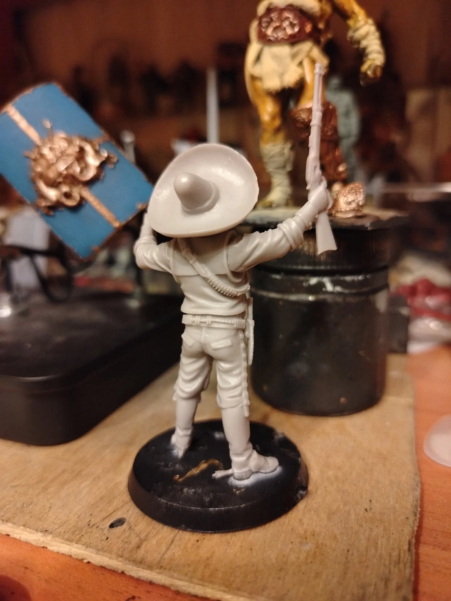 Mexican Revolutionary Bandit Leader 54mm Resin Figure Kit - 54mm resin model view 2