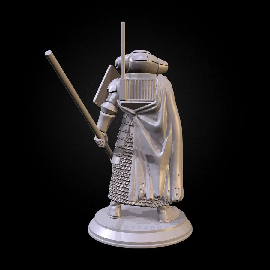Samurai Warrior with Naginata 38mm Resin Figure Kit - 38mm resin model view 3