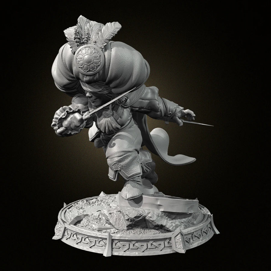 Rat Warrior with Spear 30mm Resin Figure Kit - 30mm resin model view 2