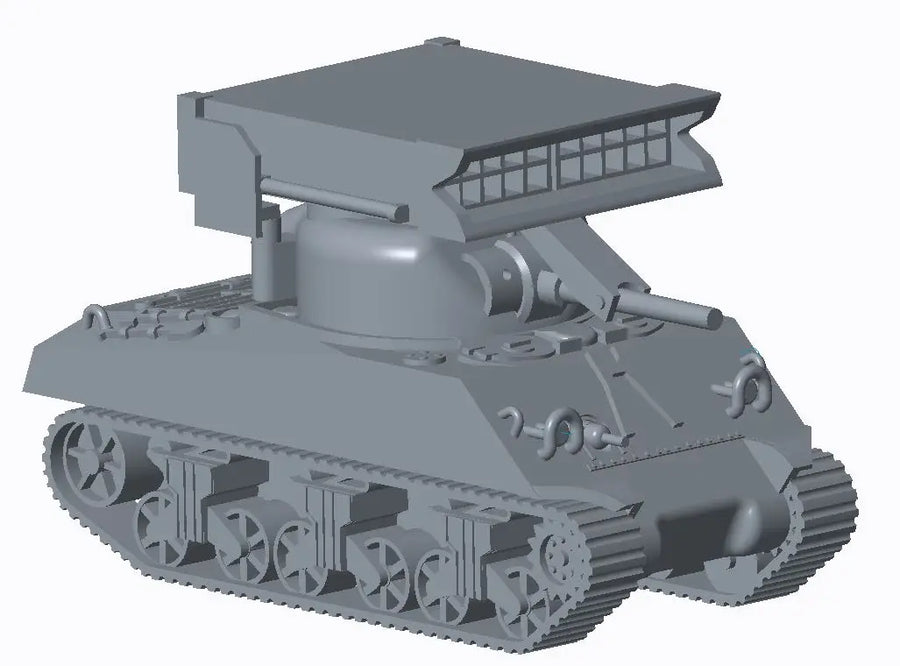 WWII M4 Sherman T34 Calliope Rocket Launcher 1/144 Resin Vehicle Kit - resin model view 5