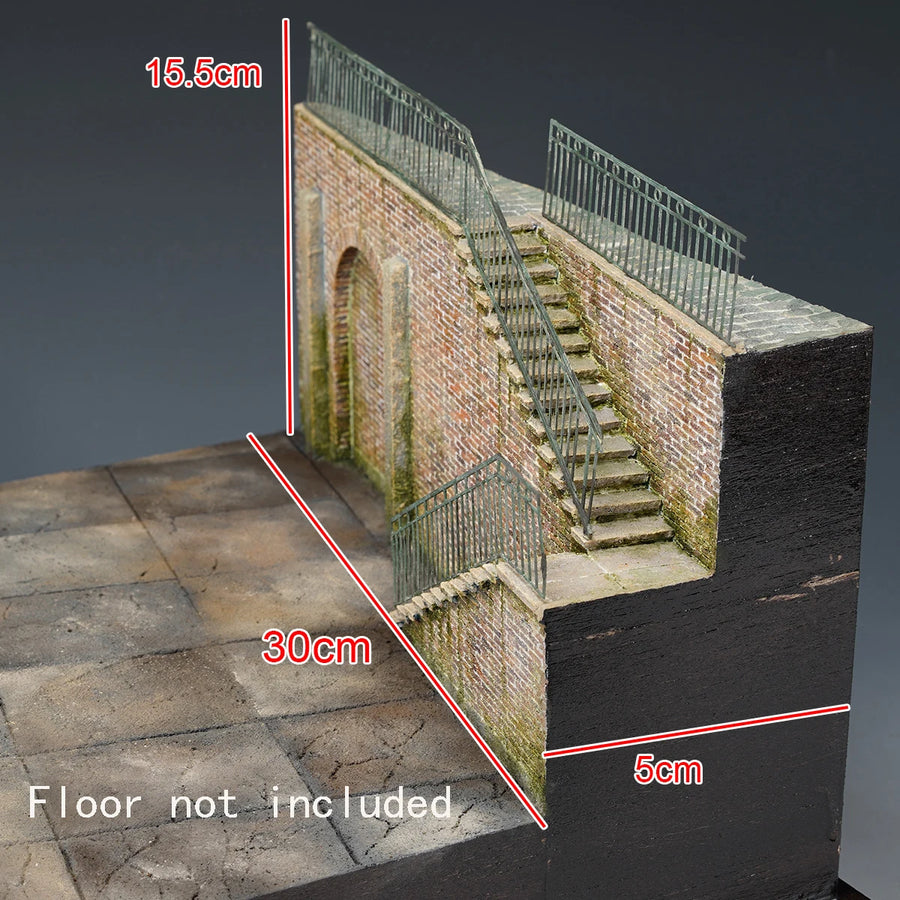 Open-Air Factory Building Repair Scenario 1/35 Resin Diorama Kit - 1/35 resin model view 2