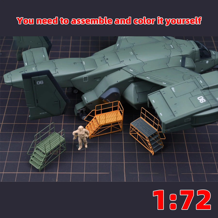 Aircraft Ground Crew Ladders Set 1:72 Resin Model Kit - 1/72 resin model view 5