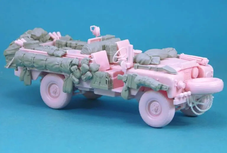 WWII British LRDG/SAS Pink Panther Patrol Vehicle 1/35 Scale Resin Kit - resin model view 2