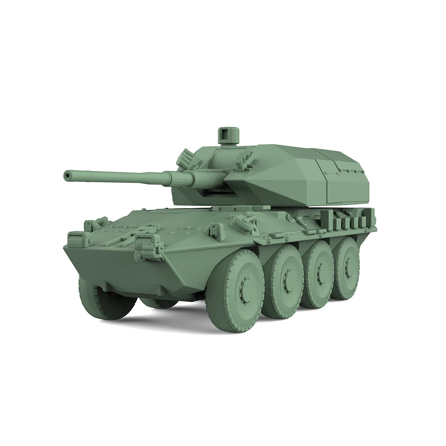 Modern 8-Wheeled Armored Fighting Vehicle with Turret Gun 1/35 Resin Vehicle Kit - resin model view 2