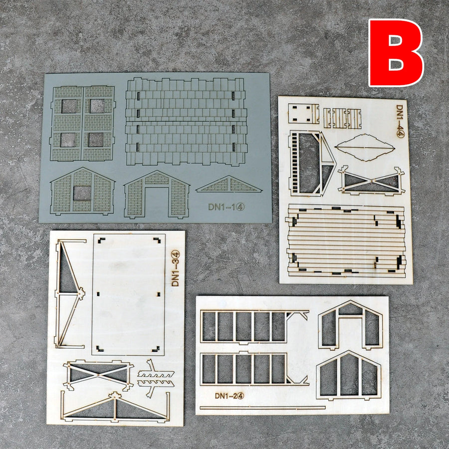 Wild West Town Building Collection Wooden Laser Cut Diorama Kit - resin model view 8