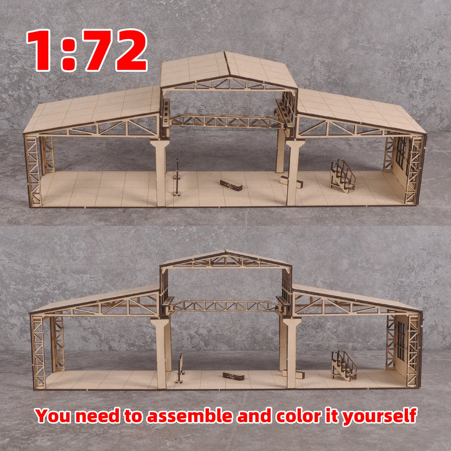 Factory Floor Repair Workshop 1/72 Resin Terrain Diorama Kit - 1/72 resin model view 4