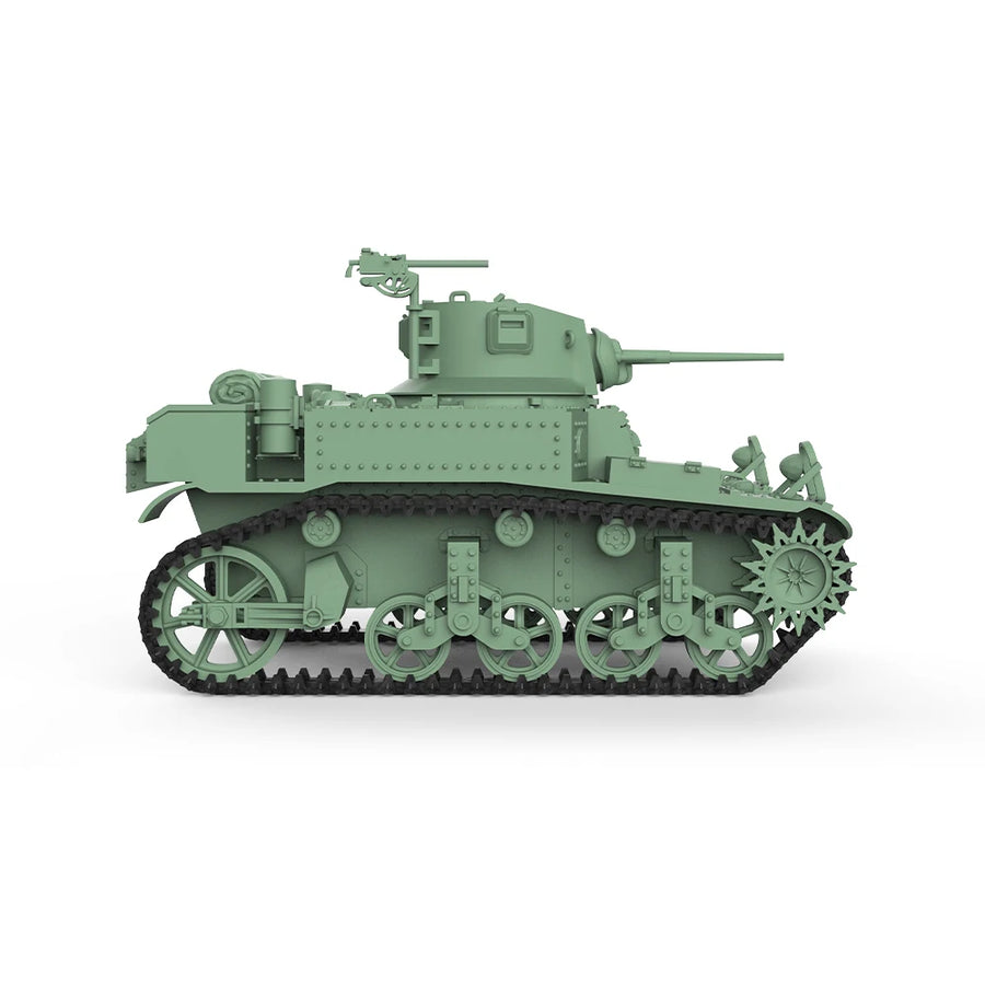 US M3A1 Stuart Light Tank 1/35 Resin Model Kit - 1/35 resin model view 2