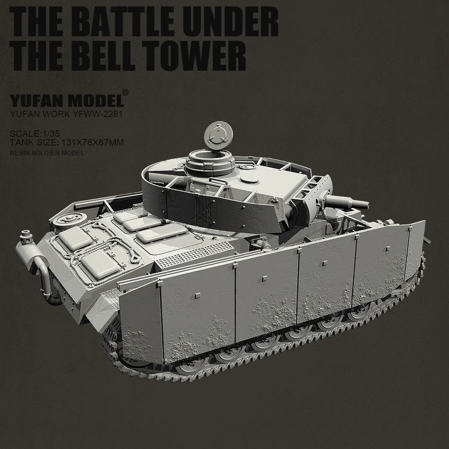WWII German Panzer III Tank 1/35 Resin Vehicle Kit - resin model view 4