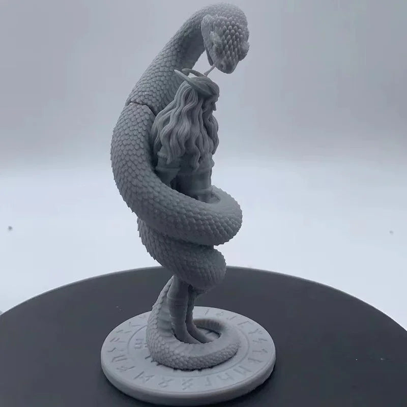 Snake Charmer Warrior with Serpent 1/24 Resin Figure Kit - 1/24 resin model view 4