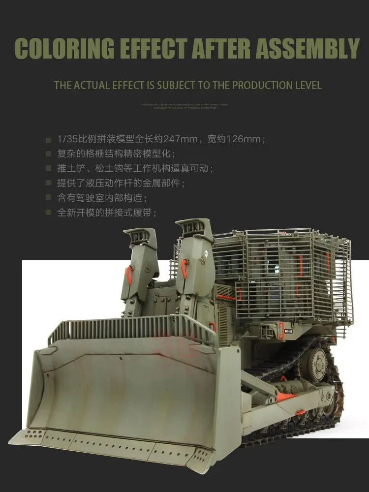 D9R Armored Bulldozer w/ Slat Armor 1/35 Scale Resin Model Kit - 1/35 resin model view 2